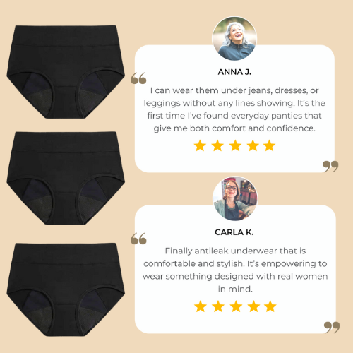 3 Pack - Full Coverage Antileakage Women's Underwear