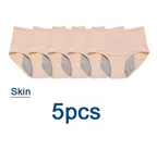 5 Pack Leak Proof Incontinence Panties - Nude